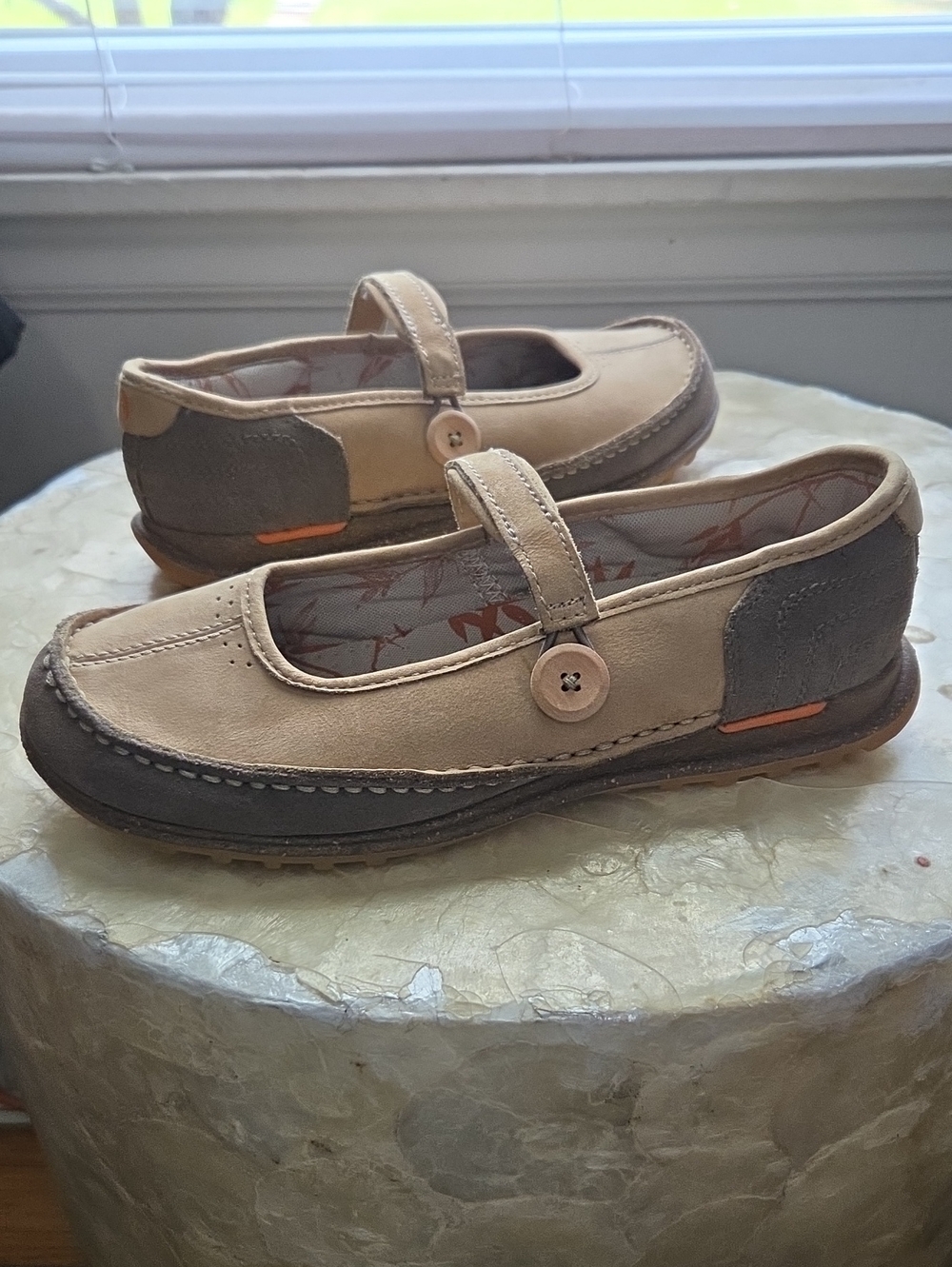 The North Face Women's Beige and Brown Mary Jane Shoes